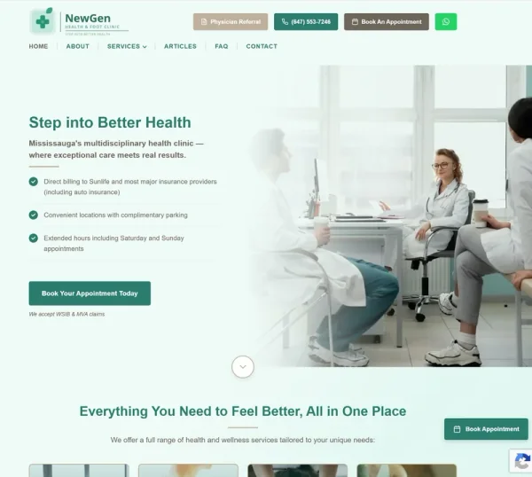 NewGen Restoration website - Custom WordPress development for restoration company
