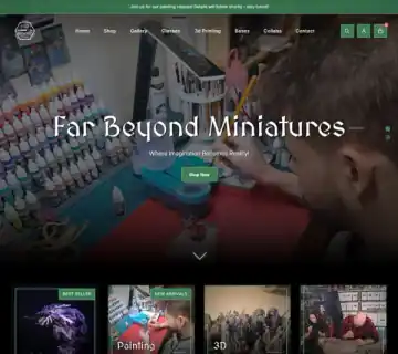 Far Beyond Miniatures Shopify store for painted tabletop miniatures